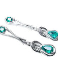 Vibrant emerald dangle earrings