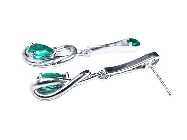 Love knot wholesale emerald earrings