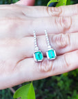 Unique emerald and diamond earrings