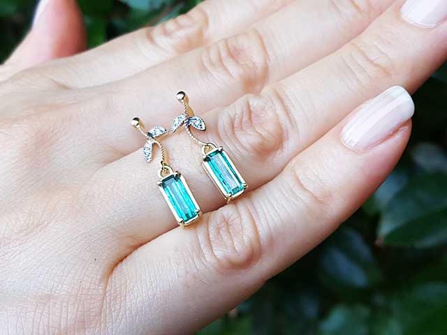 Affordable emerald earrings