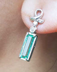 May birthstone earrings Colombian emerald