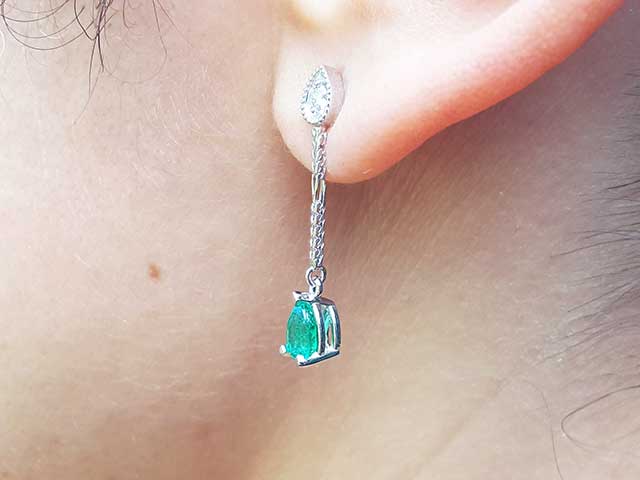 May birthstone earrings