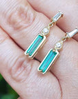 Genuine emerald earrings for sale