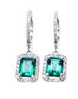 Dangle emerald earrings