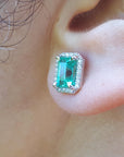 Genuine Emerald stud earrings