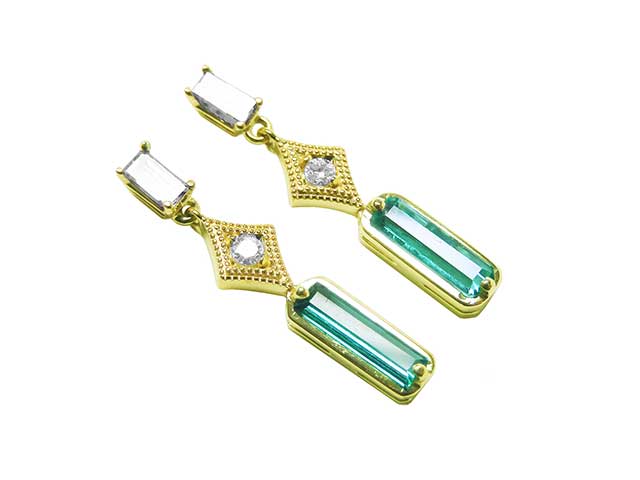 From Muzo Colombian emerald stud earrings