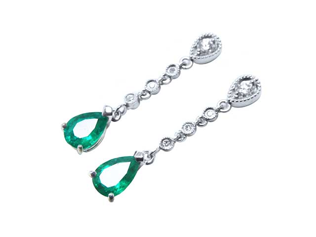 USA made emerald earrings