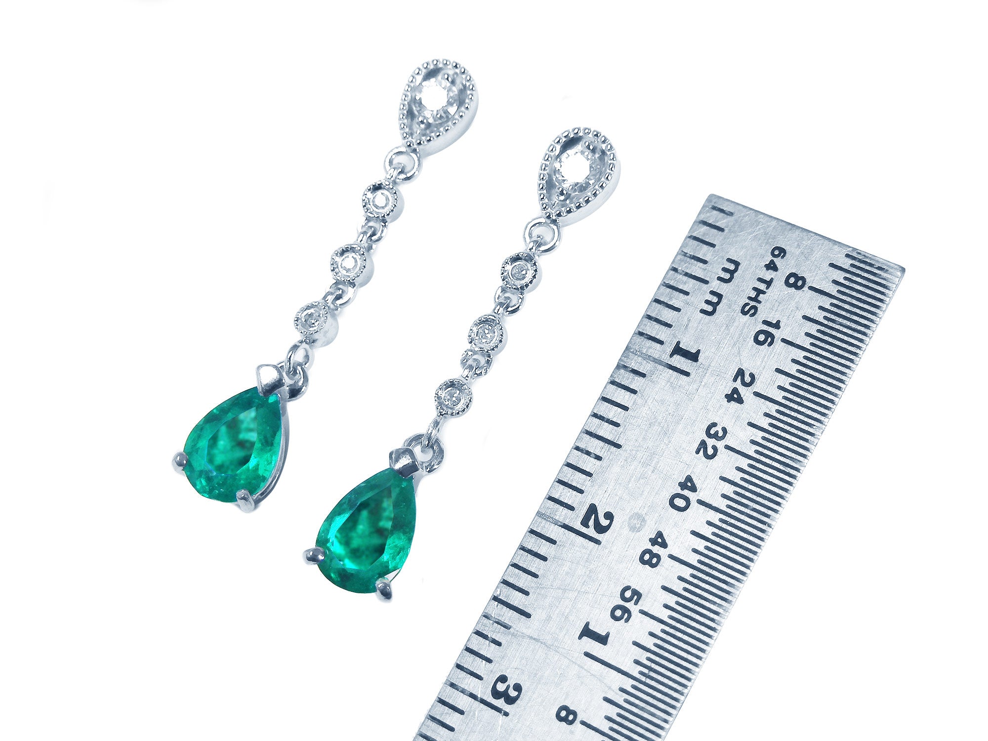Green fire emerald earrings for sale