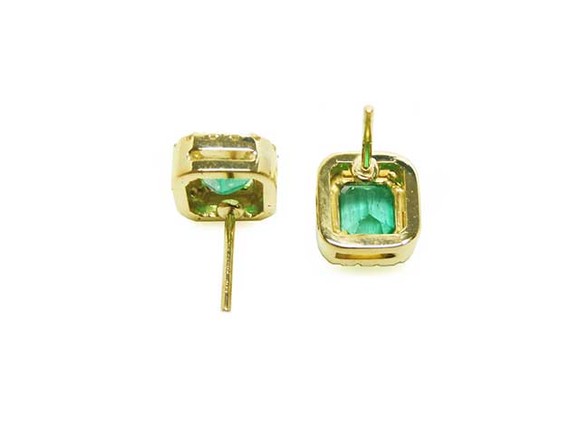 Wholesale Colombian emerald earrings
