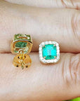 Emerald stud earrings for sale