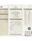 GIA diamond report with detailed measurements and grading on a white background