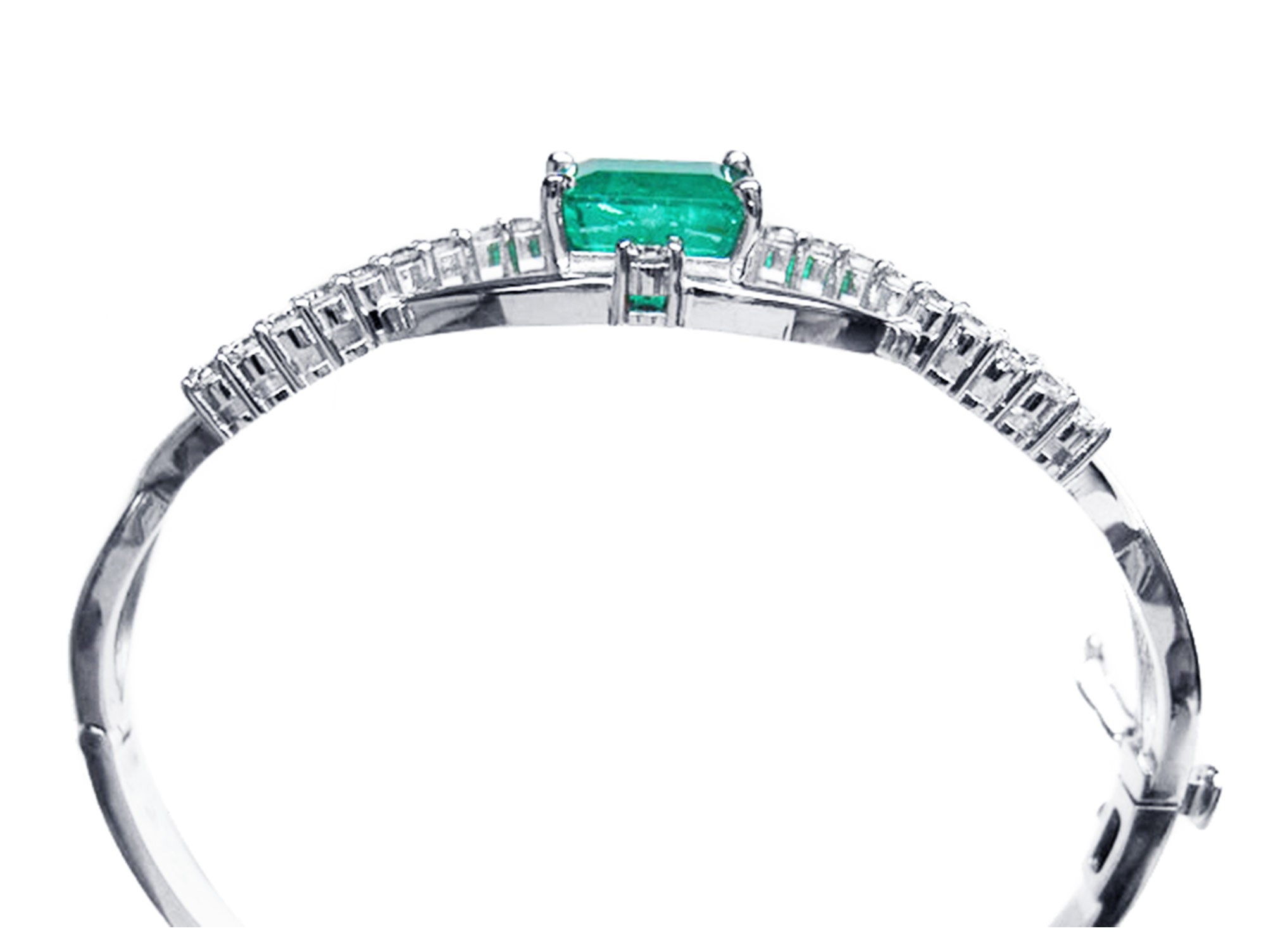 USA made Emerald bangle bracelets for sale