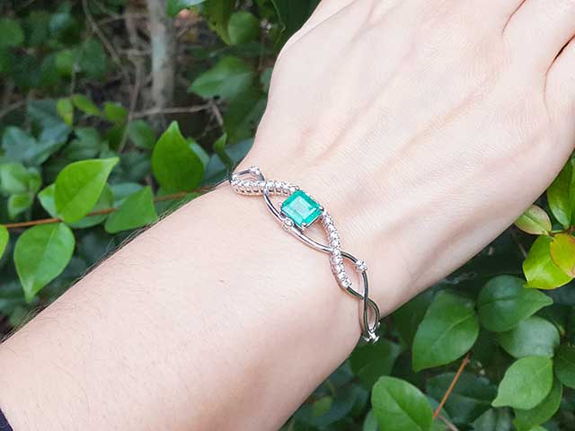 Real Colombian emerald bracelets