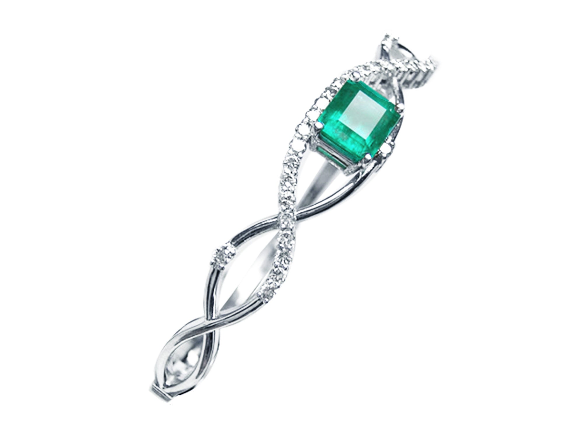 Natural Emerald bangle bracelets for women