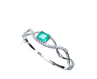 Bangle emerald bracelet