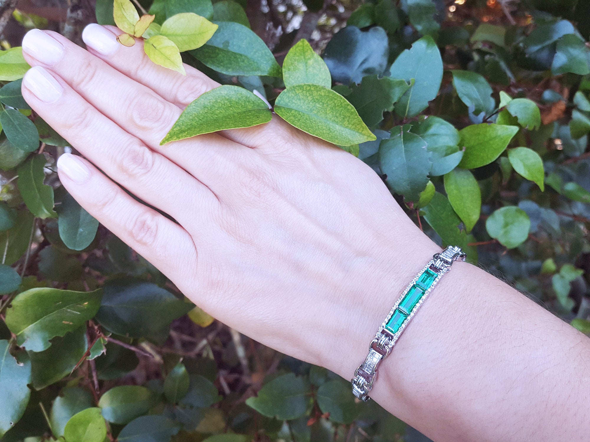 14k Emerald bracelets for sale in USA