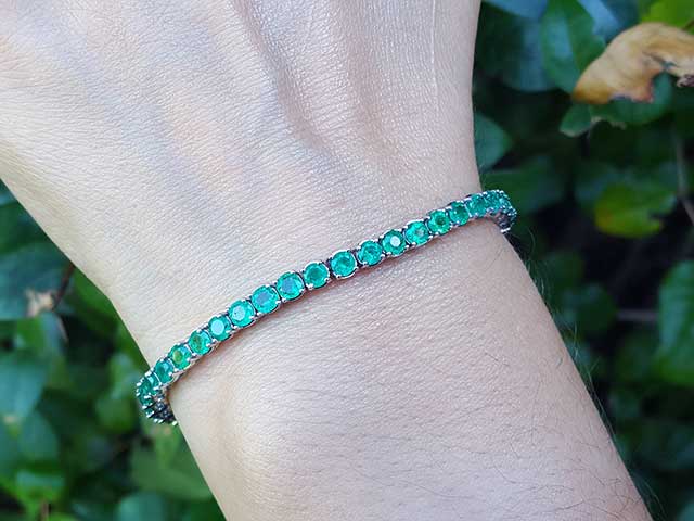 Colombian emerald bracelet for sale