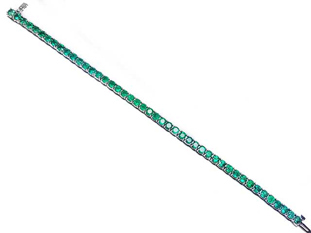 -6USA made real Colombian emerald bracelet