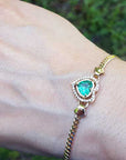 -Authentic Colombian emerald bracelet fine jewelry