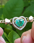 Bluish green emerald bracelet for sale