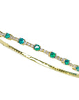 Natural emerald bangle bracelet