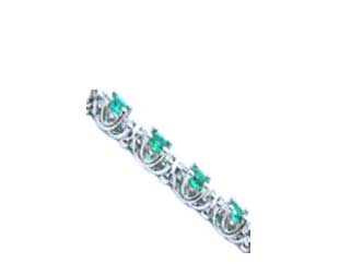 Emerald and diamond bracelets