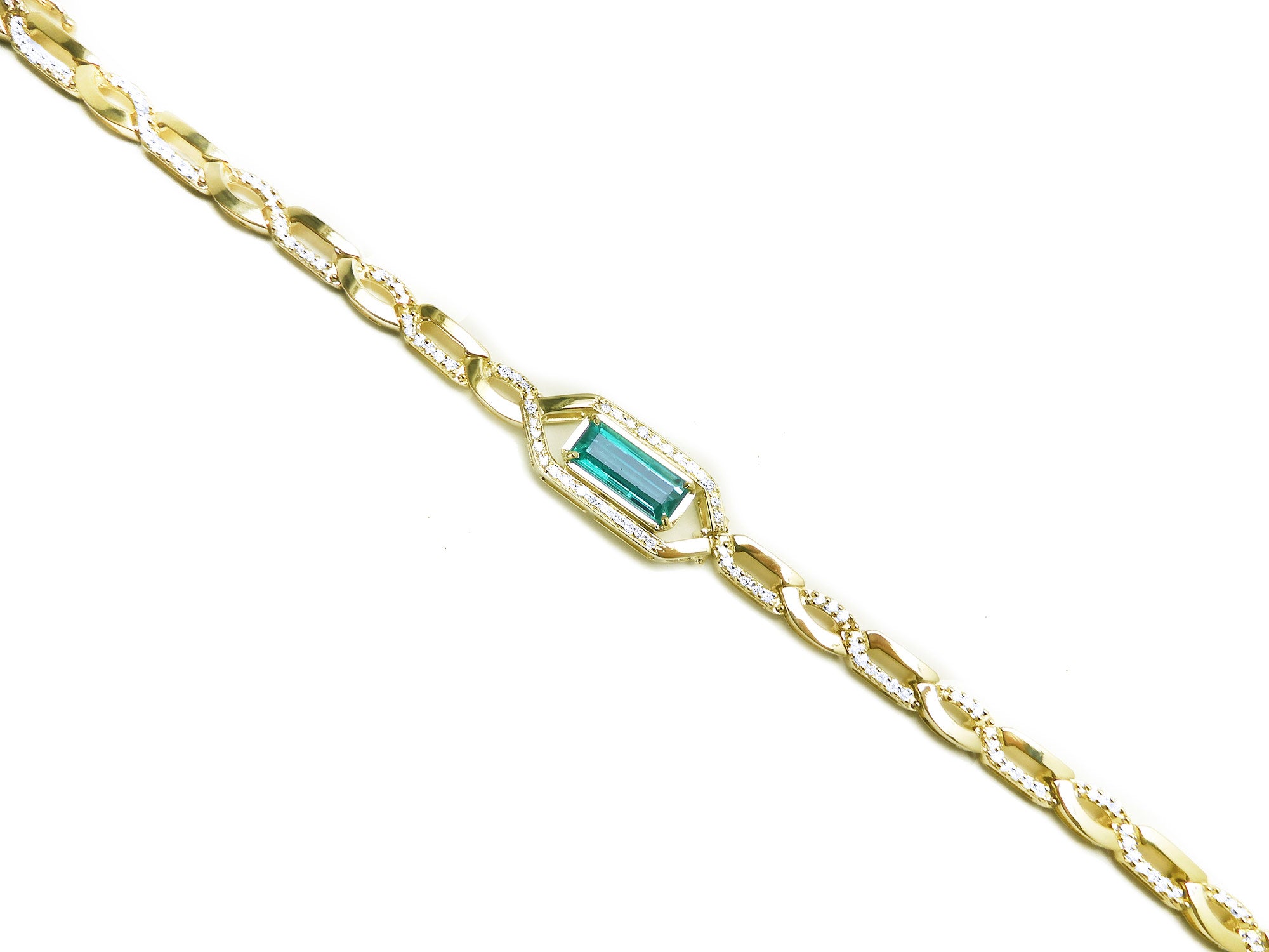 Emerald and diamond bracelet for sale
