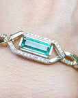 Genuine emerald bracelet