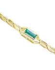 Emerald and diamond bracelet for women