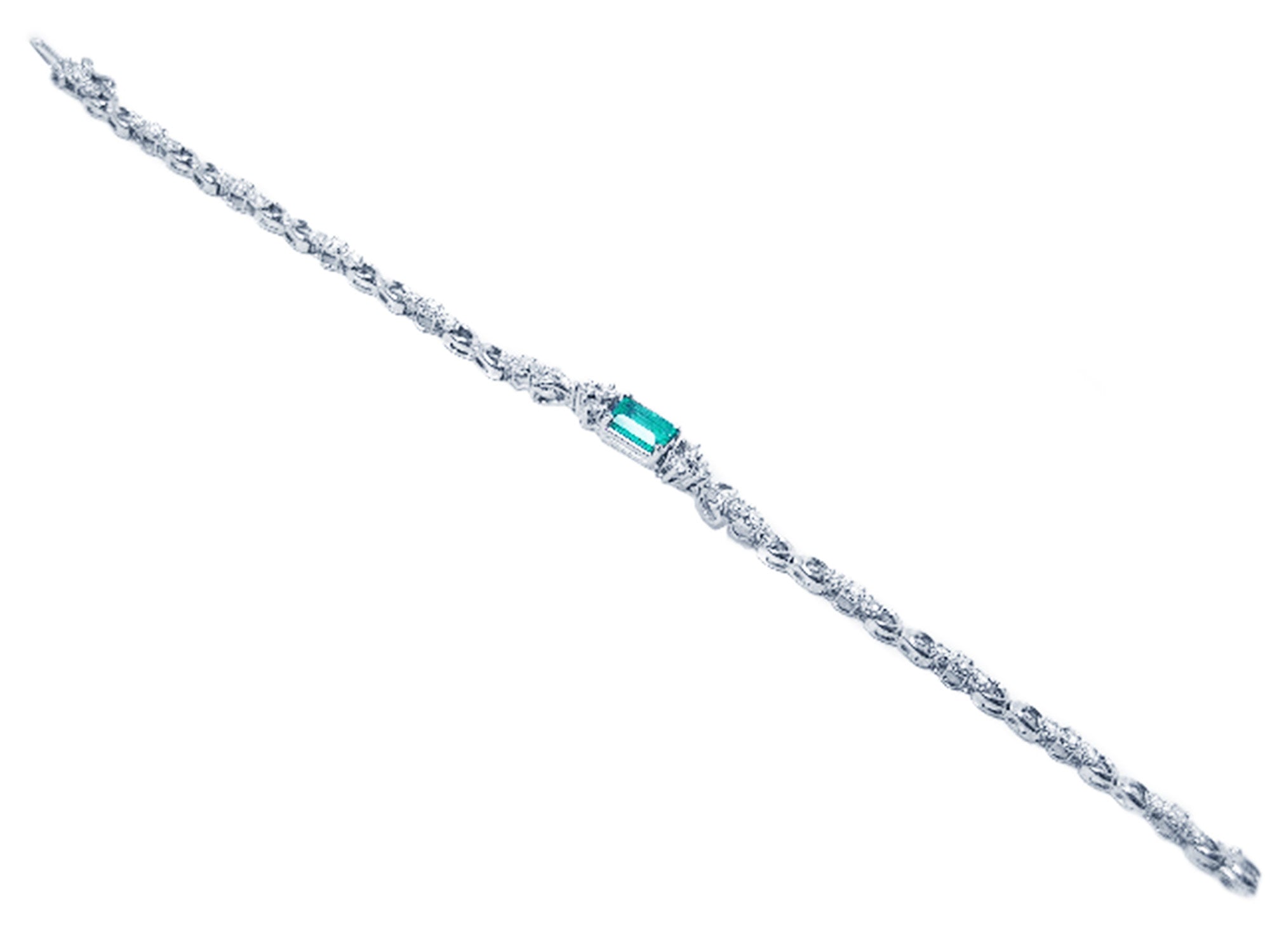 White gold Emerald bracelets for sale
