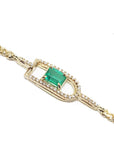 Real emerald bracelet for women