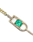 Oval cut Colombian emerald bracelet