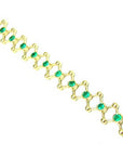 Ladies real emerald bracelet
