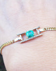 14k gold emerald bracelet