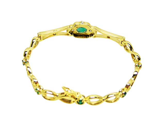 White and yellow gold fine emerald jewelry