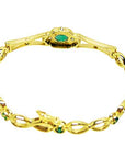 White and yellow gold fine emerald jewelry