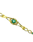 Deep green Colombian emeralds bracelet