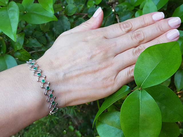 Real emerald bracelet