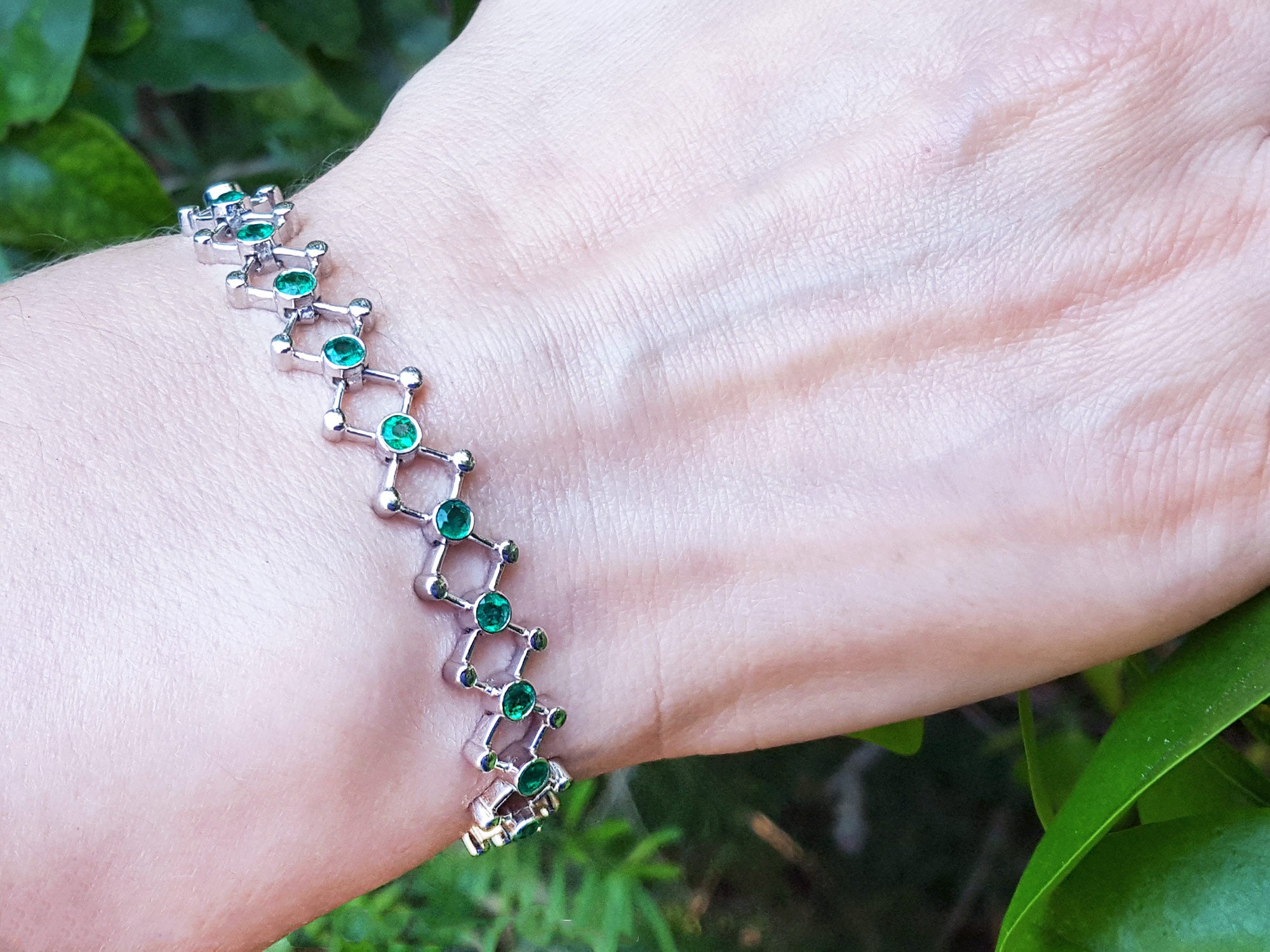 Real emerald bracelet for sale