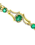Oval cut emerald bracelet