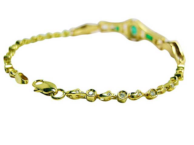 Colombian emerald women bracelet