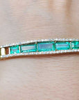 Emerald from Colombia bangle bracelet