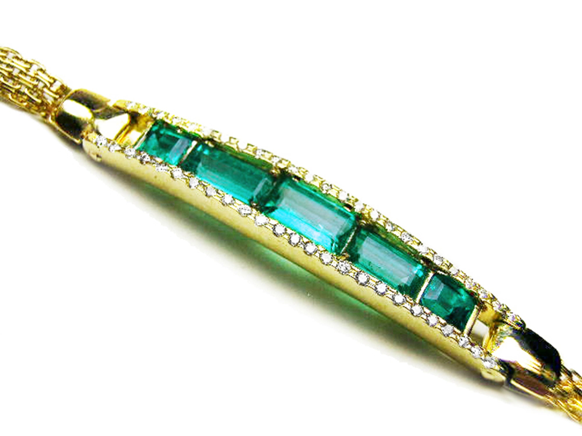 Emerald and diamond bracelets in USA