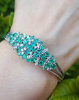 Real Colombian emerald bangle bracelet
