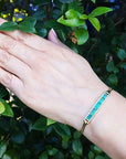 Deep green fine Colombian emerald bracelet