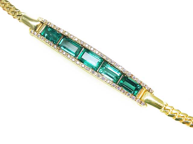 Colombian emerald bracelet for sale