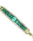 14k yellow gold Women’s emerald and bracelet