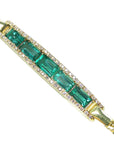 14k yellow gold Women’s emerald and bracelet