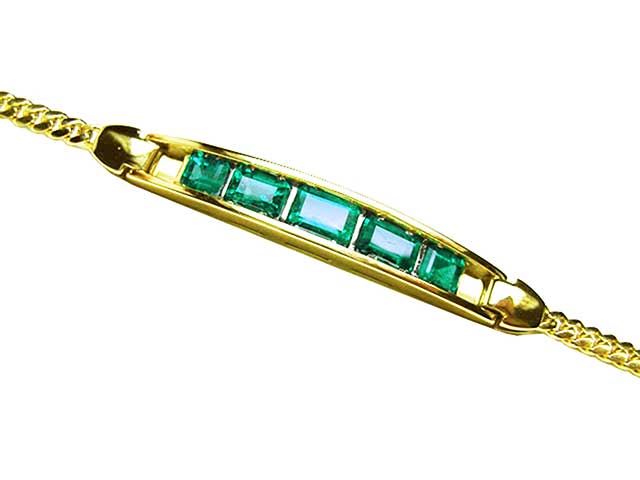 Colombian emerald bracelet for sale