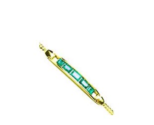 14k yellow gold emerald bracelet